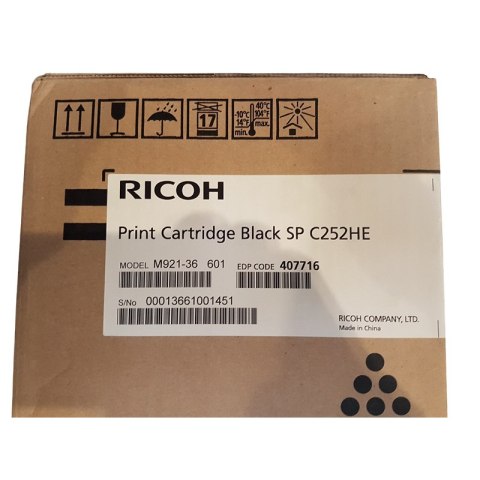 Ricoh Toner Ricoh do SP C252 | 6 500 str. | black uszkodzone opakowanie | stara szata