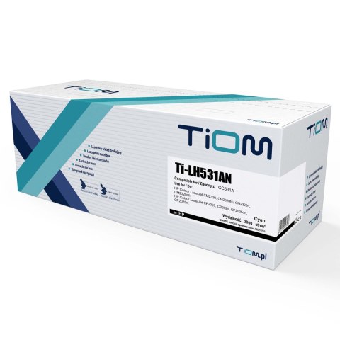 Toner Tiom do HP 304CN | CC531A | 2800 str. | cyan Tiom Toner Tiom do HP 304CN | CC531A | 2800 str. | cyan Tiom
