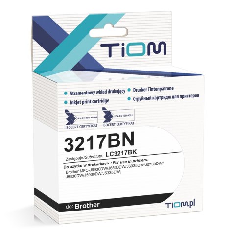 Tusz Tiom do Brother 3217BN | LC3217BK | 550 str. | black Tiom Tusz Tiom do Brother 3217BN | LC3217BK | 550 str. | black Tiom