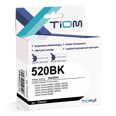 Tusz Tiom do Canon 520BK | 2932B001 | 350 str. | black Tiom