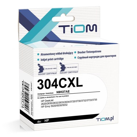 Tusz Tiom do HP 304CXL | N9K07AE | 450 str. | color Tiom