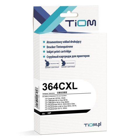 Tusz Tiom do HP 364CXL | CB323EE | 750 str. | cyan Tiom Tusz Tiom do HP 364CXL | CB323EE | 750 str. | cyan Tiom
