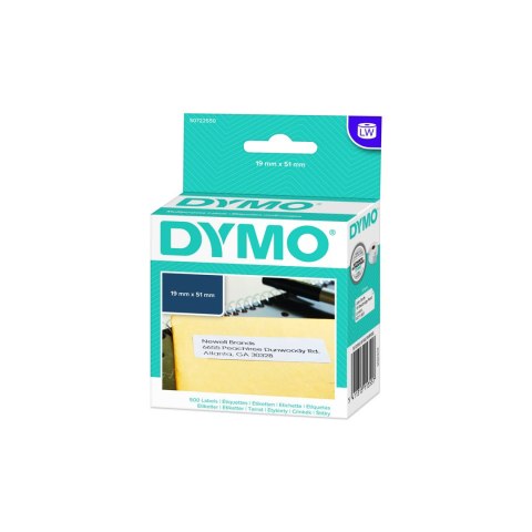 Dymo etykieta do drukarek LW 11355 biała, papierowa, 51mm/19mm Dymo