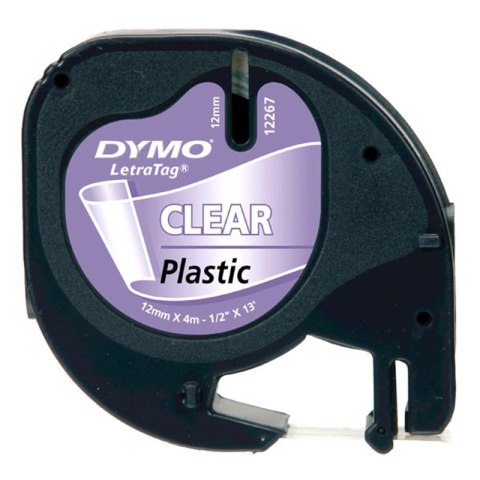 Dymo taśma do drukarek LetraTag 12267 | 12mm/4m | plastikowa | przeźroczysta Dymo