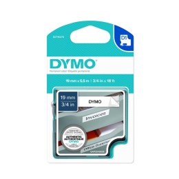 Dymo taśma do drukarek etykiet, D1 16960 | 19mm x 5.5m | czarny/biały poliester Dymo