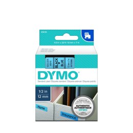 Dymo taśma do drukarek etykiet, D1 45016 | 12mm x 7m | czarny / niebieski Dymo