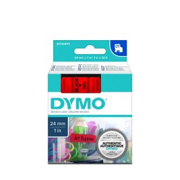 Dymo taśma do drukarek etykiet, D1 53710 | 24mm x 7m | czarny / czerwony Dymo