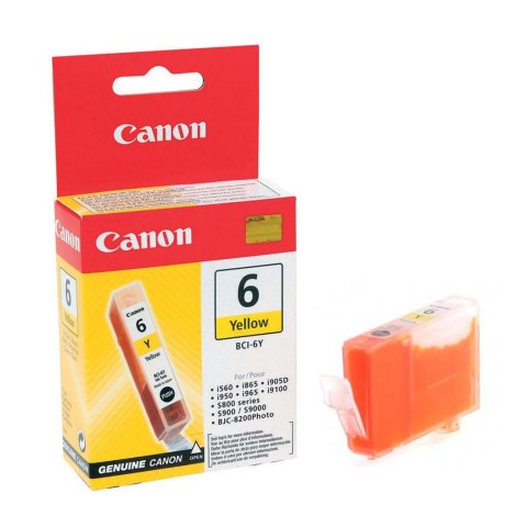 Tusz Canon BCI6Y S-800/820D/830D/900, i-560/950, BJC-8200 | yellow Canon