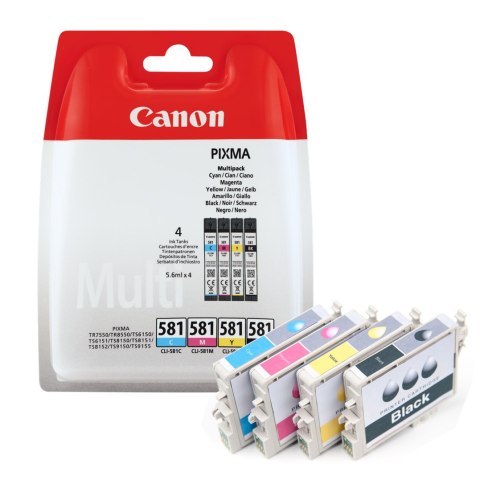 Tusz Canon CLI-581 CMYK do Pixma TR8550/TS6150 | 4 x 5,6ml | CMYK Canon