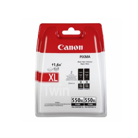 Tusz Canon PGI-550PGBK XL iP8750/iX6850 | 2x22ml | bk | blistr z ochroną Canon