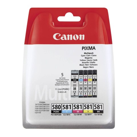 Tusz Canon PGI-580PGBK/CLI-581 Pixma TR8550 |1 x 11,2ml + 4 x 5,6ml CMYK + PGBK Canon