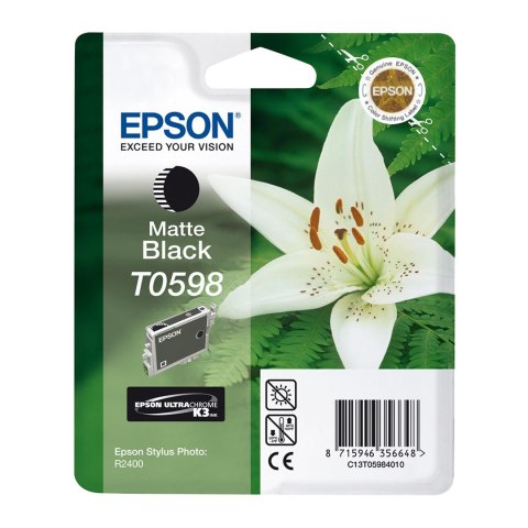 Tusz Epson T0598 do Stylus Photo R2400 | 13ml | matte black Epson