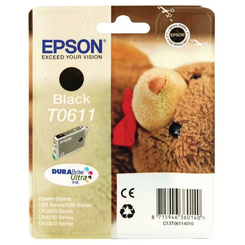 Tusz Epson T0611 do DX-3800/3850/4200/4800 , D-68/88 | 8ml | black Epson