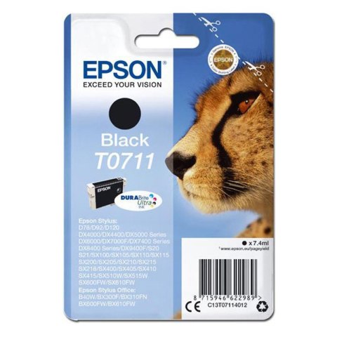 Tusz Epson T0711 do D-78/92/120, DX4000/4050/5000/5050 | 7,4ml | black Epson