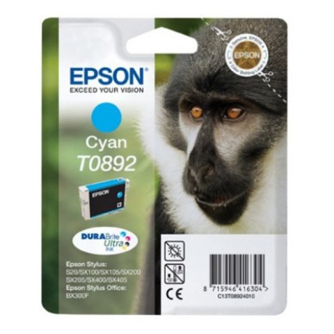 Tusz Epson T0892 do Stylus S20, SX-100/-105/-200/-205 | 3,5ml | cyan Epson