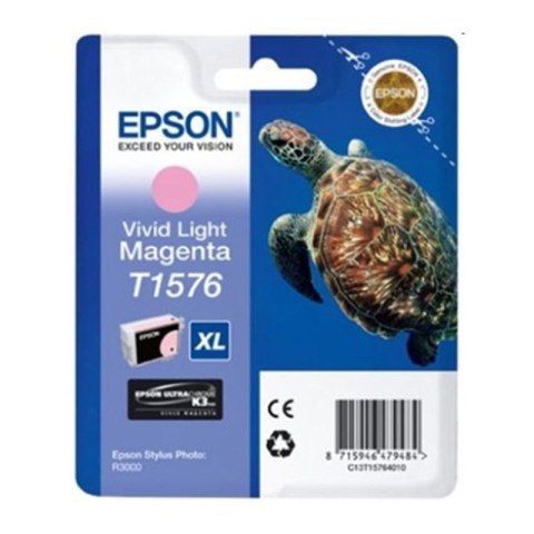 Tusz Epson T1576 do Stylus Photo R3000 | 25,9ml | vivid light magenta Epson