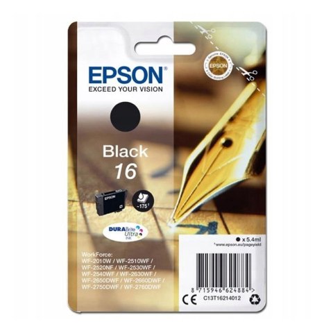 Tusz Epson T1621 do WF-2510WF/2520NF/2530WF | 5,4ml | black Epson