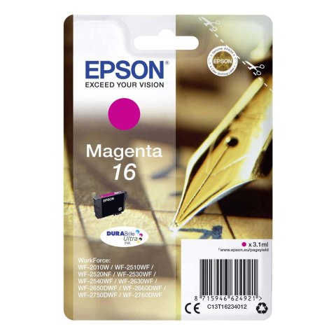 Tusz Epson T1623 do WF-2510WF/2520NF/2530WF | 3,1ml | magenta Epson