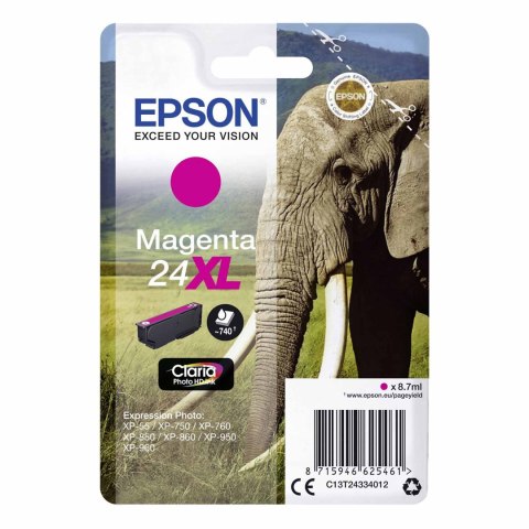 Tusz Epson T2433 XL do XP-750/850 | 8,7ml | magenta Epson