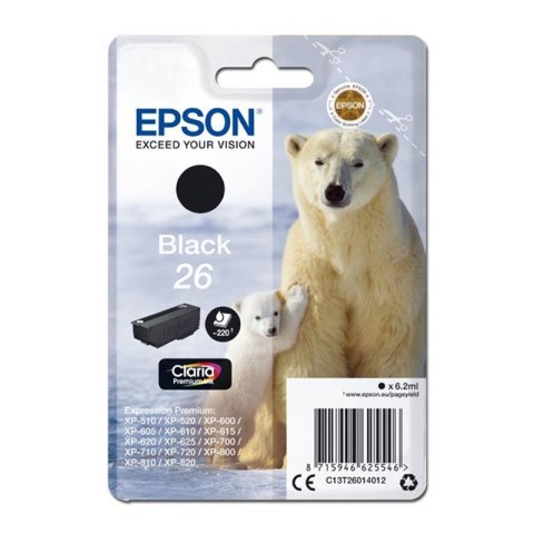 Tusz Epson T2601 do XP-600/700/800 | 6,2ml | black Epson