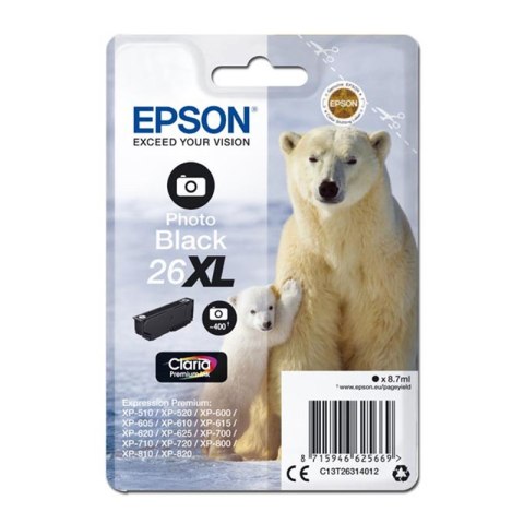 Tusz Epson T2631 do XP-600/700/800 | 8,7ml | photo black Epson