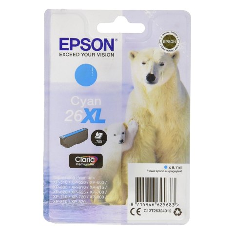 Tusz Epson T2632 do XP-600/700/800 | 9,7ml | cyan Epson