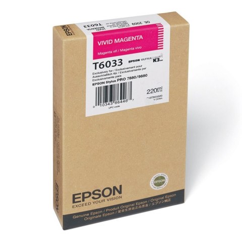 Tusz Epson T603B do Stylus Pro 7800/9800 | 220ml | magenta Epson