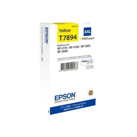 Tusz Epson T789 do WP-5110CW/5690DWF/5190DW/5620DWF | 34ml | yellow Epson