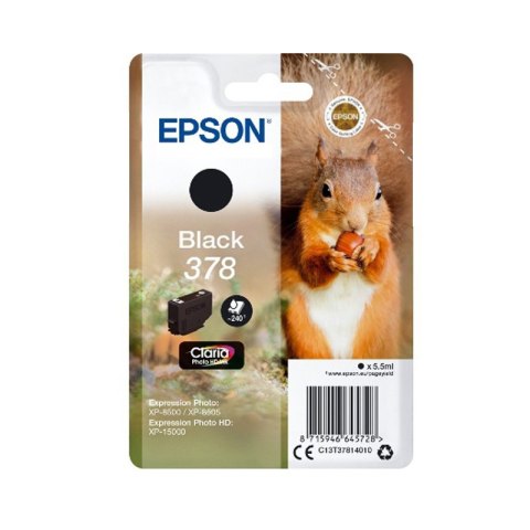 Tuszy Epson 378 Claria Photo HD| Black | 5,5 ml Epson