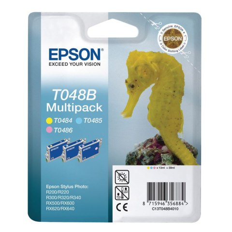 Zestaw tuszy Epson T048B do R+200/300/340, RX+500/600 | 39ml | LC/LM/Y Epson