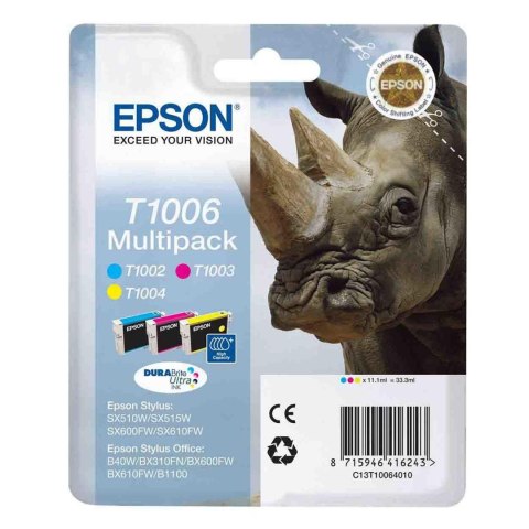 Zestaw tuszy Epson T1006 do SX-510W/515W/600FW | 33,3ml | CMY Epson