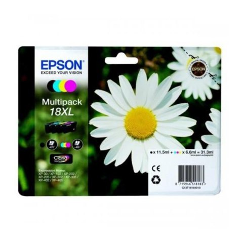 Zestaw tuszy Epson T1816 do XP-102/202/302/305/402/405 | 31,3ml | CMYK Epson