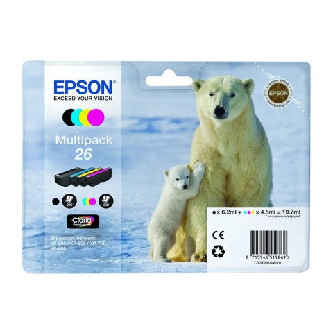 Zestaw tuszy Epson T2616 do XP-600/700/800 | 19,7ml | CMYK Epson