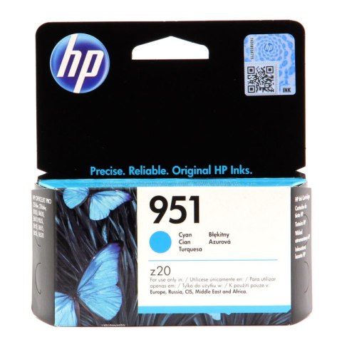 Tusz HP 951 do Officejet Pro 8100/8600 | 700 str. | cyan HP