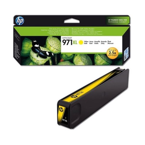 Tusz HP 971XL do Officejet Pro X451DW/476DW/551DW/576DW | 6 600 str. | yellow HP