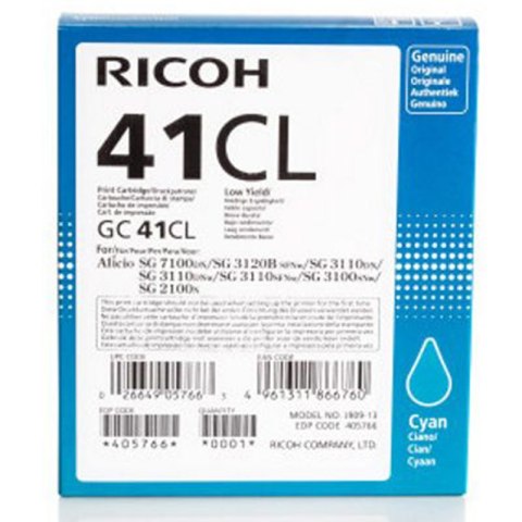 Tusz Ricoh do SG 2100N/3110DN/3110DNW GC 41CL | 600 str. | cyan Ricoh