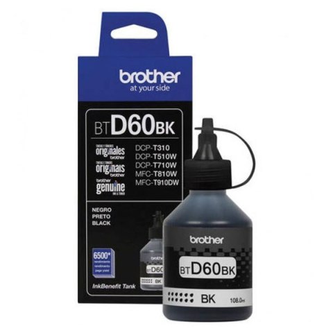 Brother oryginalny ink / tusz BTD60BK, black, 6500s, 108ml