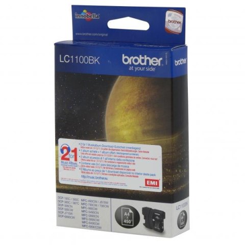 Brother oryginalny ink / tusz LC-1100BK, black, 500s