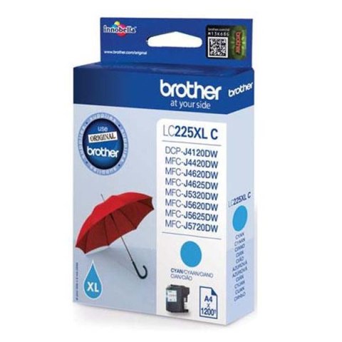 Brother oryginalny ink / tusz LC-225XLC, cyan, 1200s