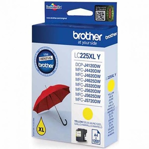 Brother oryginalny ink / tusz LC-225XLY, yellow, 1200s