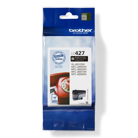 Brother oryginalny ink / tusz LC-427BK, black, 3000s Brother oryginalny ink / tusz LC-427BK, black, 3000s