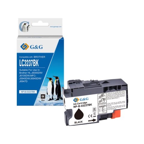 G&G kompatybilny ink / tusz z LC-3237BK, NP-B-03237BK, black, 3000s