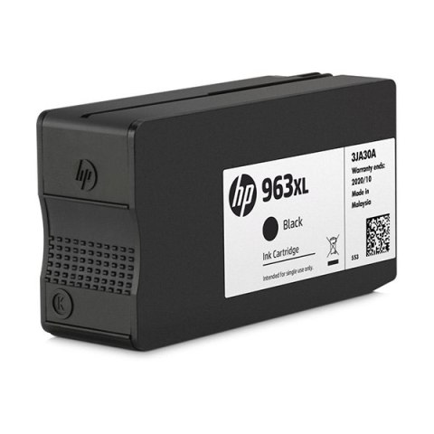 HP oryginalny ink / tusz 3JA30AE, HP 963XL, high capacity, black, 2000s, 48ml HP oryginalny ink / tusz 3JA30AE, HP 963XL, high capacity, black, 2000s, 48ml