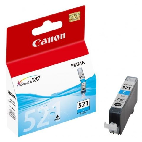 Canon oryginalny ink / tusz CLI-521 C, 2934B009, 2934B005, cyan, blistr z ochroną, 505s, 9ml, EOL Canon oryginalny ink / tusz CLI-521 C, 2934B009, 2934B005, cyan, blistr z ochroną, 505s, 9ml, EOL
