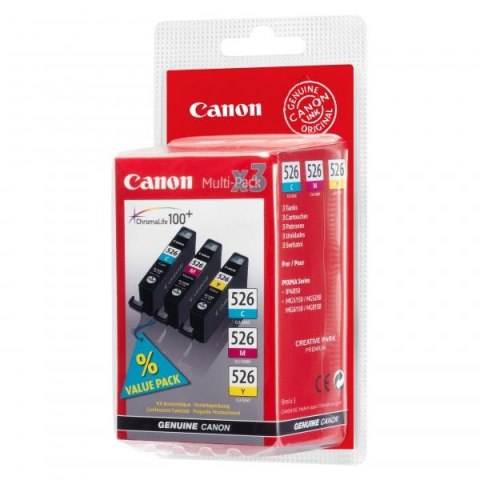 Canon oryginalny ink / tusz CLI-526 CMY, 4541B009, 4541B006, CMY, 340s, 3x9ml, 3-pack Canon oryginalny ink / tusz CLI-526 CMY, 4541B009, 4541B006, CMY, 340s, 3x9ml, 3-pack