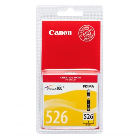 Canon oryginalny ink / tusz CLI-526 Y, 4543B006, yellow, blistr z ochroną, 9ml Canon oryginalny ink / tusz CLI-526 Y, 4543B006, yellow, blistr z ochroną, 9ml