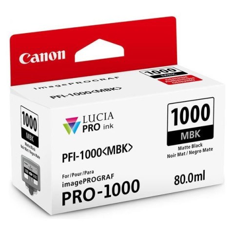 Canon oryginalny ink / tusz PFI-1000 MBK, 0545C001, czarny mat, 5490s, 80ml