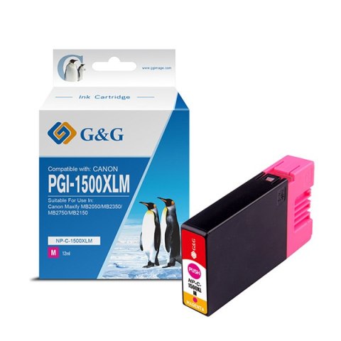 G&G kompatybilny ink / tusz z PGI 1500XL, NP-C-1500XLM/C, magenta