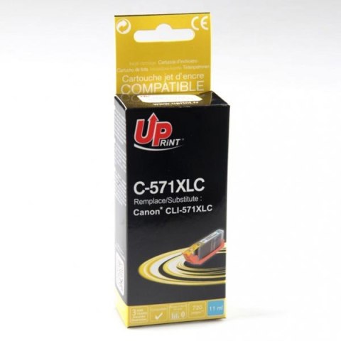 UPrint kompatybilny ink / tusz z CLI571C XL, C-571XLC, cyan, 800s, 11ml, high capacity