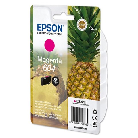 Epson oryginalny ink / tusz C13T10G34010, T10G340, 604, magenta, 2.4ml